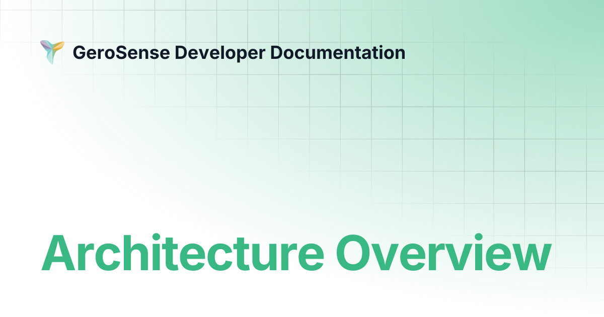 Architecture Overview | GeroSense Developer Documentation