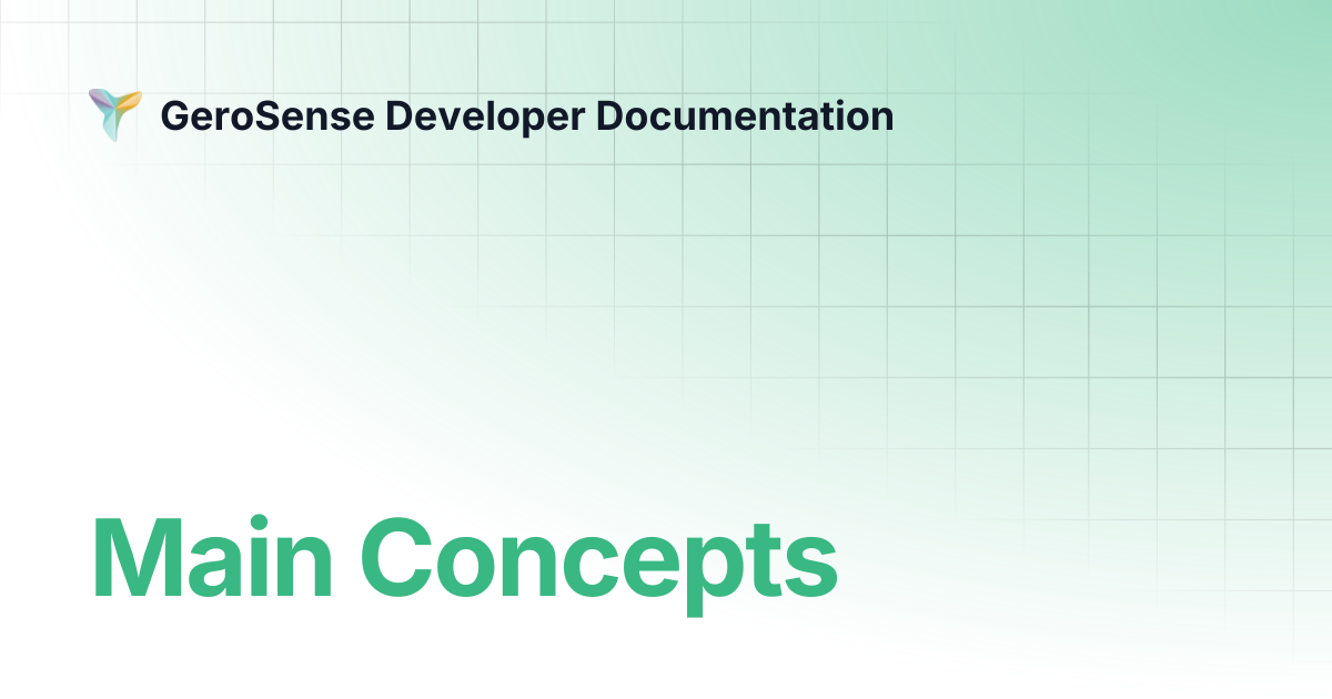 Main Concepts | GeroSense Developer Documentation